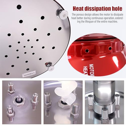 5-Tier Chocolate Fountain 7Lbs Capacity, 110V Stainless Steel Hot Chocolate Fondue Machine with Adjustable Temp 86-230℉ for Party Wedding Restaurant Buffet (Red)