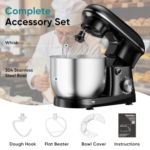 OLIXIS 6.3 Qt Stand Mixer, 10-Speed Tilt-Head Electric Mixer for Baking