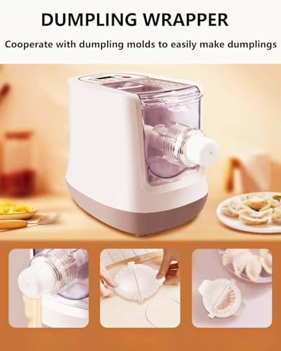 Aptovpvp Electric Pasta Maker, 260W Automatic Noodle Machine with 13 Pasta Discs, 500g Flour Capacity, Fresh Spaghetti Fettuccine Dumpling Skin Maker for Home Kitchen