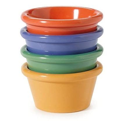 G.E.T. Enterprises Mix Pack of 4 Mardi Gras Colors 2 oz. Ramekin, Break Resistant Dishwasher Safe Melamine Plastic, Ramekins Collection S-620-MIX (Pack of 12)