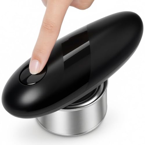 Electric Can Opener Opens Most Cans Effortlessly with Single Button