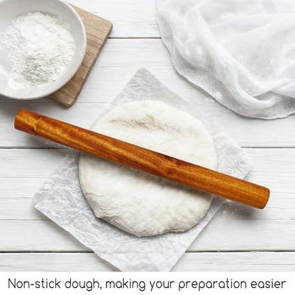 Rolling Pins for Baking,11.8 inches Dough Roller Pizza,Ebony Wood 1 PCS for Making Pizza,Pie,cookies.