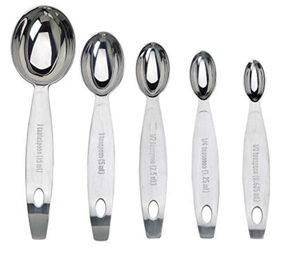 Cuisipro Stainless Steel Measuring Spoon Set Silver, Standard