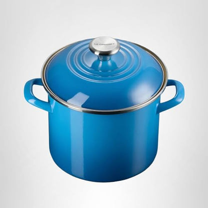 Le Creuset Enamel on Steel Traditional Stockpot, 6 qt., Marseille with Stainless Steel Knob
