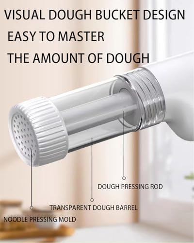 Handheld Electric Noodle Machine, Portable Italian Noodle Making Machine With Mold And Cutting Tools, 6-In-1 Cordless Noodle Machine, Automatic Dough Pressing Machine With Cleaning Brush - White
