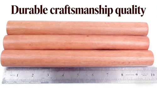 3-Pack 10-Inch Wooden Rolling Pins – Classic 1-Inch Diameter Baking Tools for Dough & Pastry