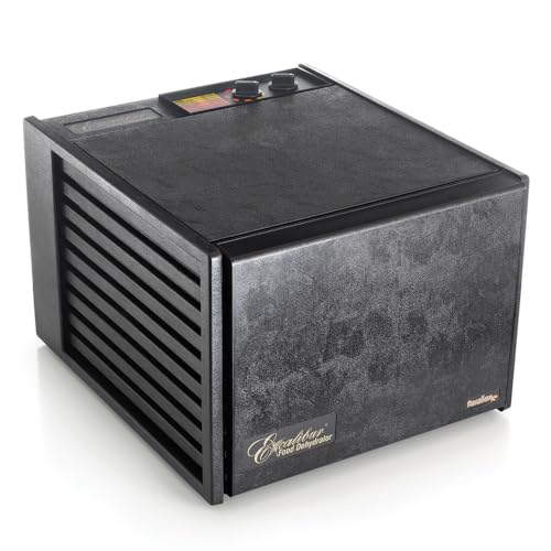 Excalibur Electric Food Dehydrator Machine 9-Tray with 26-Hour Timer, Automatic Shut Off Accurate Temperature Control and Fast Drying with 15 Square Feet of Drying Space, 600-Watts, Black