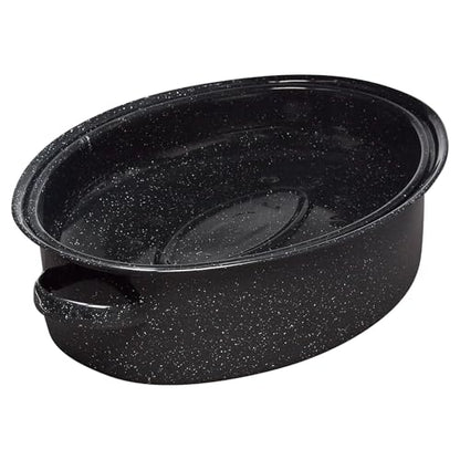 18" Covered Oval Roaster, 15 Pound Capacity, Roasting Pan