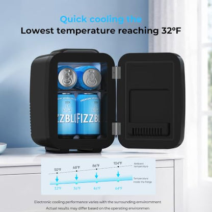 BEICHEN Mini Fridge 4 Liter Portable Compact Refrigerator