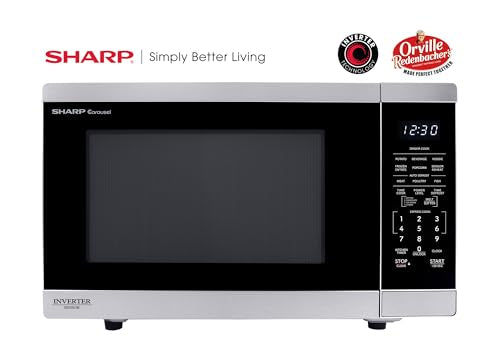 Sharp SMC1464KS 1.4 cu. ft. 1100W Stainless Steel Countertop Microwave Oven