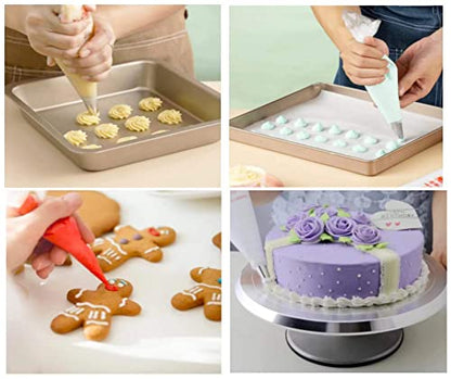Piping Bags,100pcs 12 Inch Anti Burst Disposable Cake Decorating Bags,Non-Slip Pastry Bags-Ideal for Cakes,Cream Frosting and Cookie Decorating