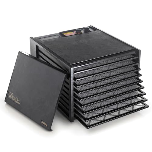 Excalibur Electric Food Dehydrator Machine 9-Tray with 26-Hour Timer, Automatic Shut Off Accurate Temperature Control and Fast Drying with 15 Square Feet of Drying Space, 600-Watts, Black