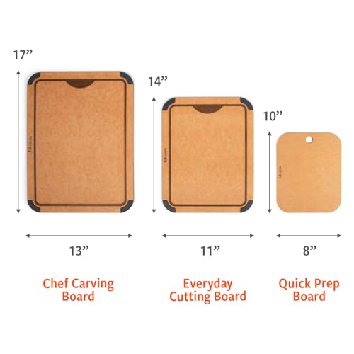 Full Circle Better-Than-Wood Quick Prep Cutting Board – Small Size 8"x10" – Dishwasher Safe, Reversible & Lightweight, Ultradurable Wood Composite Construction