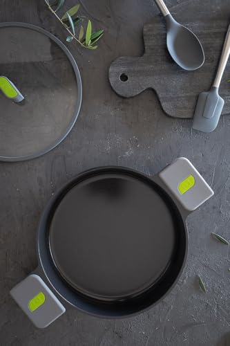 BRA COOKWARE Life Ceramic Nonstick Sauté Pan w/Glass Lid | 11 Inch 2.9 Quart Recycled Aluminum Deep Pan | Dual-Handle Braiser | Ceramic Non-Stick Coating | PFOA Free | All Cooktops & Oven Safe