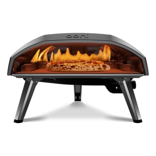 Ooni Koda 16 Natural Gas Pizza Oven – 16" Gas Powered Outdoor Oven with 28 mBar Regulator and Gas Hose, Gas Powered Portable Pizza Oven - Foundry Black