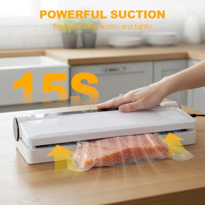 VortecSys Vacuum Sealer Machine, 75KPA Strong Suction for Home Kitchen Use