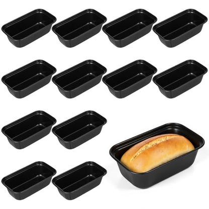 12 Pcs Mini Loaf Pans for Baking Bread 6 x 3 x 2 Inches Nonstick Carbon Steel Small Banana Bread Pan Baking Breads Tins Tiny Meatloaf Pan for Home Oven Bakings Homemade Cake Sourdough and Meatloaf