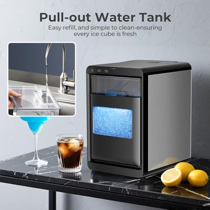 Antarctic Star Nugget Ice Maker Countertop 44Lb/Day LED Display Machine