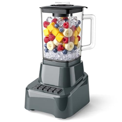 NEWBULIG 6.8 Cup Professional Blender for Smoothies, Full-Size Kitchen Blender with 850 Peak Watts & 54oz Large Glass Pitcher, 4 Speeds with Pulse for Ice Crushing Frozen Fruits, Dishwasher Safe