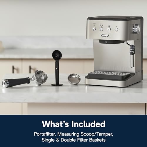 De'Longhi Classic Espresso Machine, Milk Frother, Stainless Steel