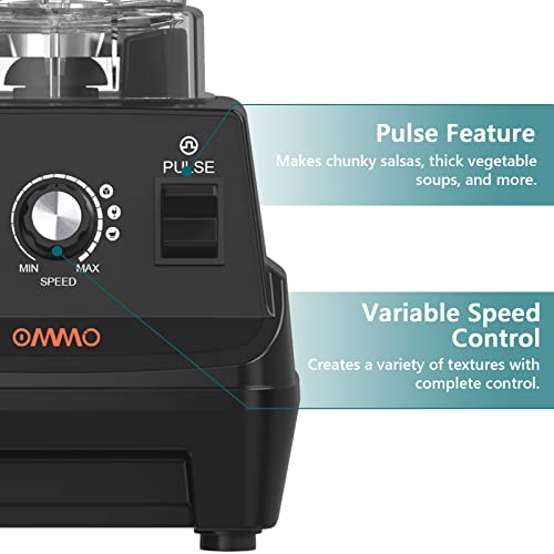 OMMO Blender 1800W, High Speed Countertop Blender with 60oz BPA-Free Jar