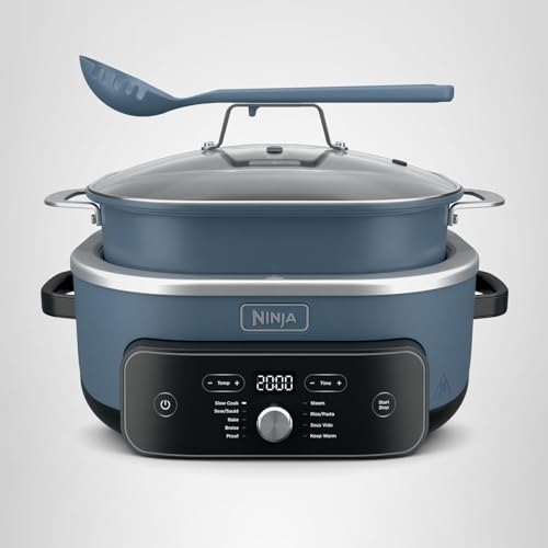Ninja MC2001 PossibleCooker PRO Plus, 8.5-QT Multicooker, 9 Functions, Slow Cook, Sear, Sauté, Proof, Pasta/Rice, Replace 16 Kitchen Tools, Oven-Safe Ceramic Pot, 1400-Watt, Blue (2026 Release)