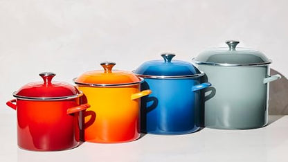 Le Creuset Enamel on Steel Traditional Stockpot, 8 qt., Sea Salt with Stainless Steel Knob