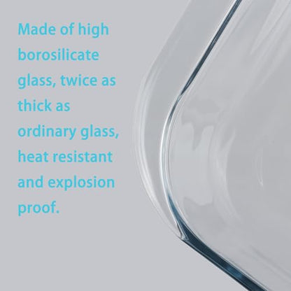 Vitrignis Glass Baking Dish - 2.4Qt Square 9x9 Baking Pan - Baking Pan With Oven Mitts - Glass Baking Dishes For Oven
