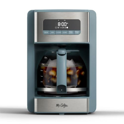 Mr. Coffee® 12 Cup Coffee Maker, Coffee Maker with Decaf Brew and Iced Coffee Brew Settings, Small Batch Setting for 1 to 4 Cups, Reflection