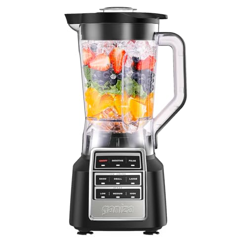 Ganiza Smoothie Blender, 1800W Peak Power Professional Countertop Blenders for Kitchen, 64oz Large Capacity Juice Pitcher with CentriFlow Ribs Patent, High-Speed Smoothie Maker for Ice/Frozen Fruit