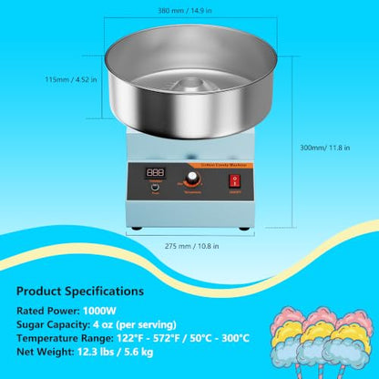 Electric Cotton Candy Machine, Cotton Candy Maker for Home & Business