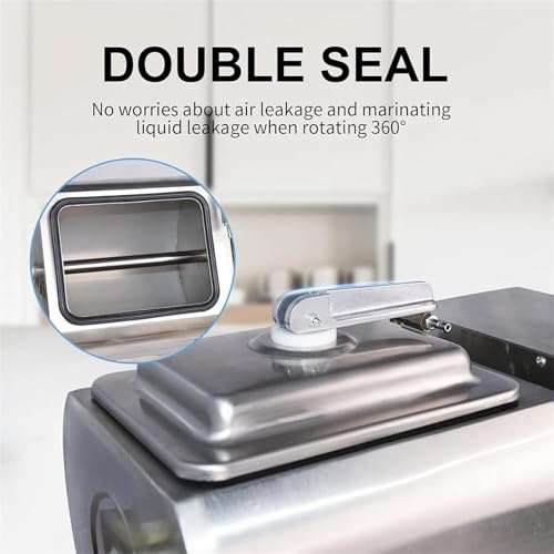 Commercial Meat Tumbler Marinator,18L Vacuum Tumbler Marinating Machine,Stainless Steel Food-Grade Vacuum Curing,3-Speed,Bidirectional Rotation Rapid Marination