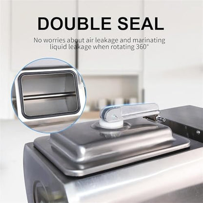 Commercial Meat Tumbler Marinator,18L Vacuum Tumbler Marinating Machine,Stainless Steel Food-Grade Vacuum Curing,3-Speed,Bidirectional Rotation Rapid Marination