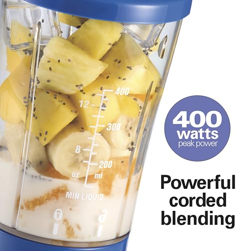 Hamilton Beach Portable Blender for Smoothies With 14 oz. Travel Jar