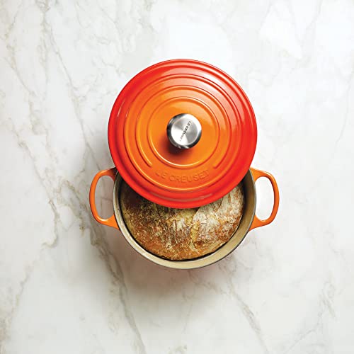 Le Creuset Enameled Cast Iron Signature Round Dutch Oven, 7.25 qt., Flame