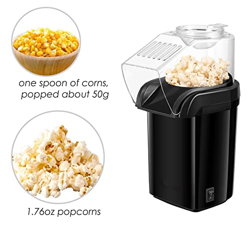 Mini Electric Hot Air Popcorn Maker Electric Popcorn Machine for Healthy Oil Free Popcorn