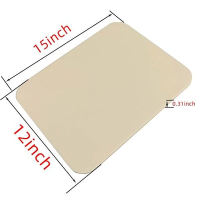 Pizza Stone，Durable Cordierite Cooking Pan for Oven Baking & Grilling，Heat resistance and impact resistance，Extra Large 15 x 12" Inch Rectangular