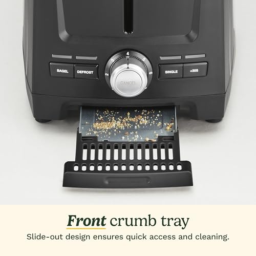 Cuisinart Core Collection 2-Slice Toaster | Extra-Long Slots for Artisan Bread, Bagel | High-Lift Quickview™ | Single Slice & Defrost Function | +30sec Toast Boost | Removable Crumb Tray, Black