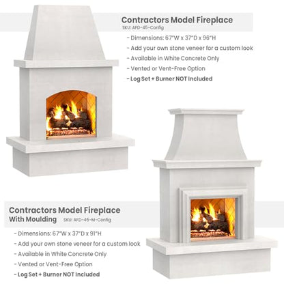 Contractor's Model Outdoor Fireplace | American Fyre Designs (Vented)