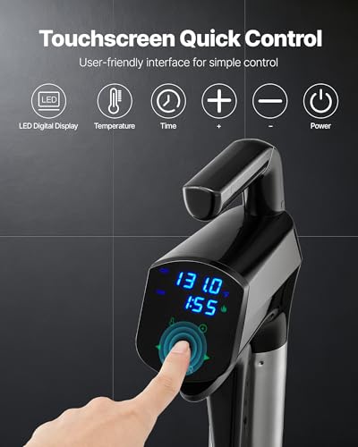 VEVOR Sous Vide Precision Cooker, 1100W Sous-Vide Cooking Machine, Immersion Circulator with LED Digital Display, Secure Clamp Design, Temperature & Timer Control, Professional Sous Vide Cooker