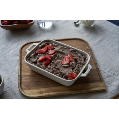 Staub Ceramic 2-pc Rectangular Baking Dish Set - Rustic Ivory