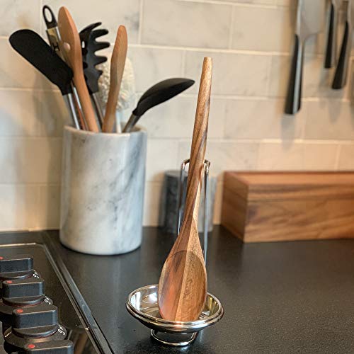 Ironwood Gourmet Acacia Wood Kitchen Utensil Set, Spatula, Slotted, Long and Regular Spoon, 4-Piece, Natural