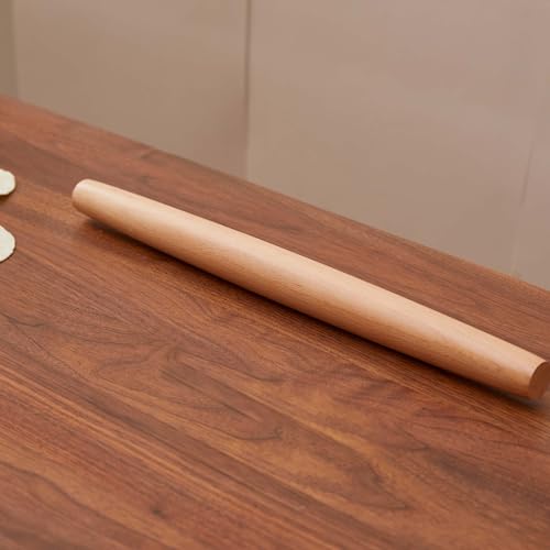 French Rolling Pin for Dough - Fulimax 16" Classic Wood Rolling Pins for Baking, Dough Roller for Fondant Pizza Pie Crust Cookie Pastry Pasta, Kitchen Baking Supplies, Beech Wood