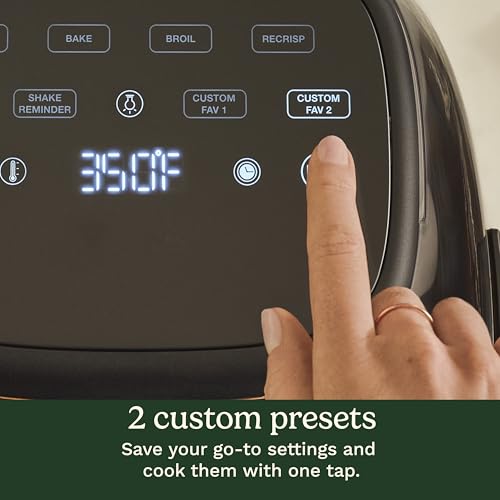 Cuisinart ClearView 4-Quart Air Fryer with Glass Basket and PFAS-Free Ceramic Nonstick Crisper Plate, 5 Cooking Functions, 2 Custom Presets, Adjustable Temperature up to 450°F, 3-Year Warranty, AFC-4