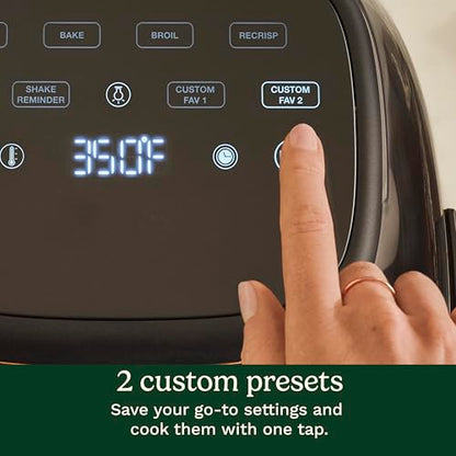 Cuisinart ClearView 4-Quart Air Fryer with Glass Basket and PFAS-Free Ceramic Nonstick Crisper Plate, 5 Cooking Functions, 2 Custom Presets, Adjustable Temperature up to 450°F, 3-Year Warranty, AFC-4