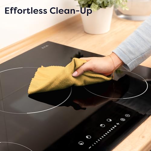 CIARRA 30 inch Induction Cooktop 4 Burners, 8200W Built-in Induction Stovetop with Booster, Timer & Safety Lock – Professional Heavy‑Duty