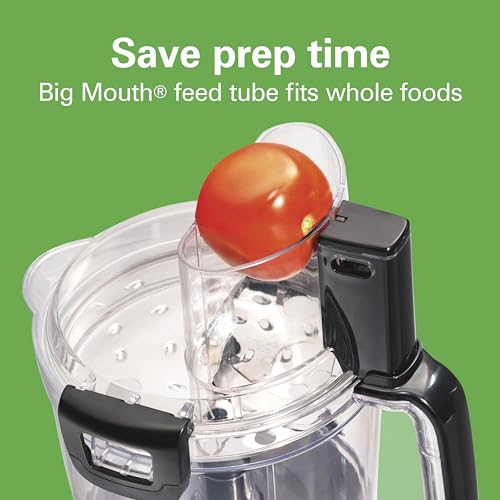 Hamilton Beach Stack & Snap Food Processor and Vegetable Chopper, Stainless Steel Blades, 14 Cup + 4-Cup Mini Bowls, 3-Speed 500 Watt Motor, Black (70585)