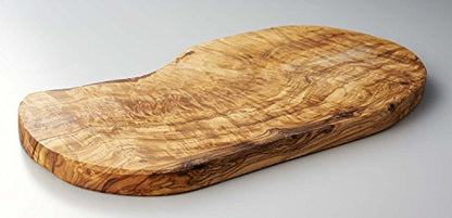 Naturally Med - Olive Wood Cutting Board/Cheese Board - 14 inch. Olive wood board for cheese, cutting, kitchen, charcuterie. Handcrafted, artisan product.