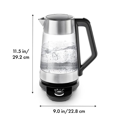 OXO Brew Adjustable Temperature Kettle, Electric Kettle, Glass and Stainless Steel, Holds Temperature for 30 Minutes