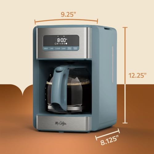 Mr. Coffee® 12 Cup Coffee Maker, Coffee Maker with Decaf Brew and Iced Coffee Brew Settings, Small Batch Setting for 1 to 4 Cups, Reflection